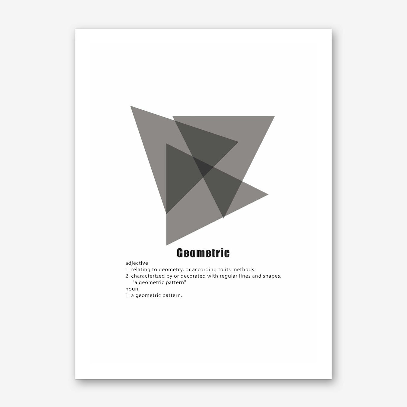 Three Triangles Geometric Meaning Art Print Fast shipping Fy